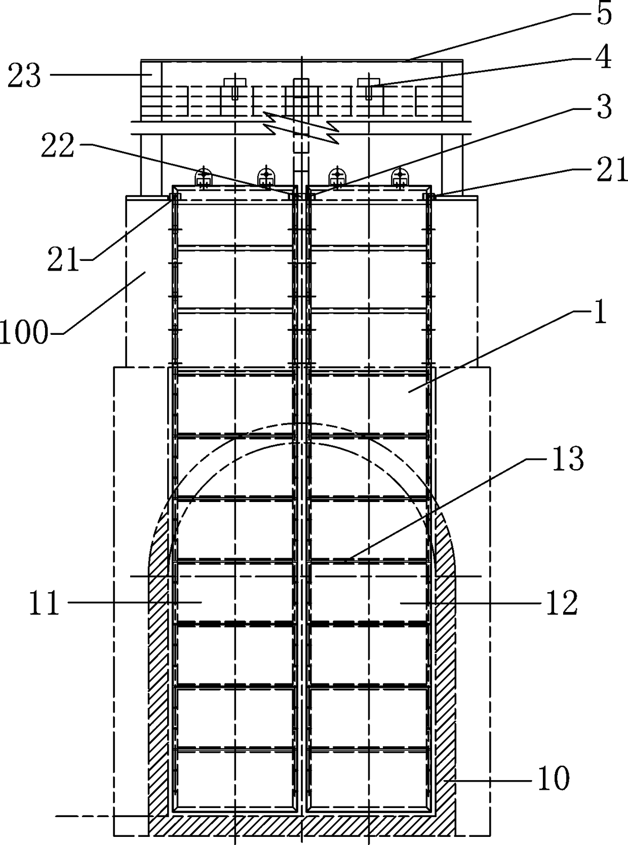 Coke oven flue suction adjusting device and its application method