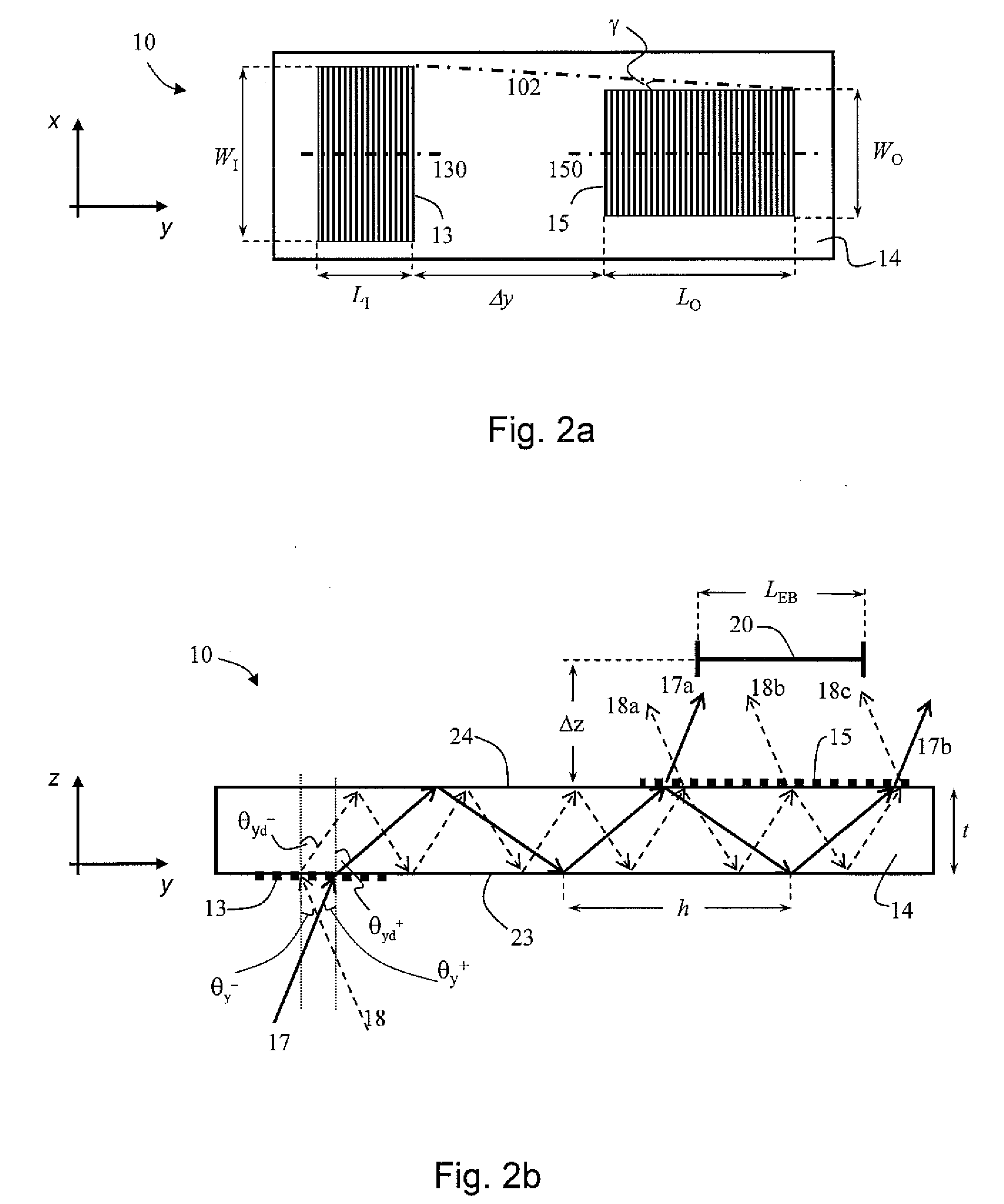 Diffractive optical relay device with improved color uniformity