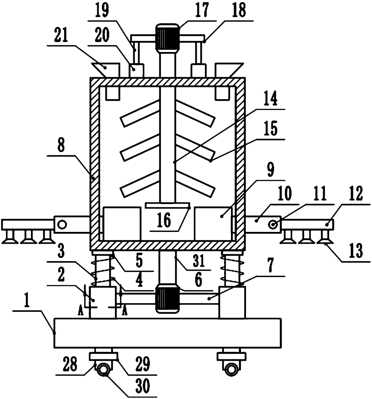 Fertilizing device for nursery stock planting