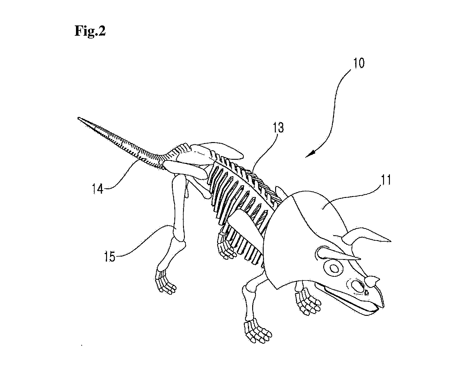 Dinosaur model with multi-joint assembly