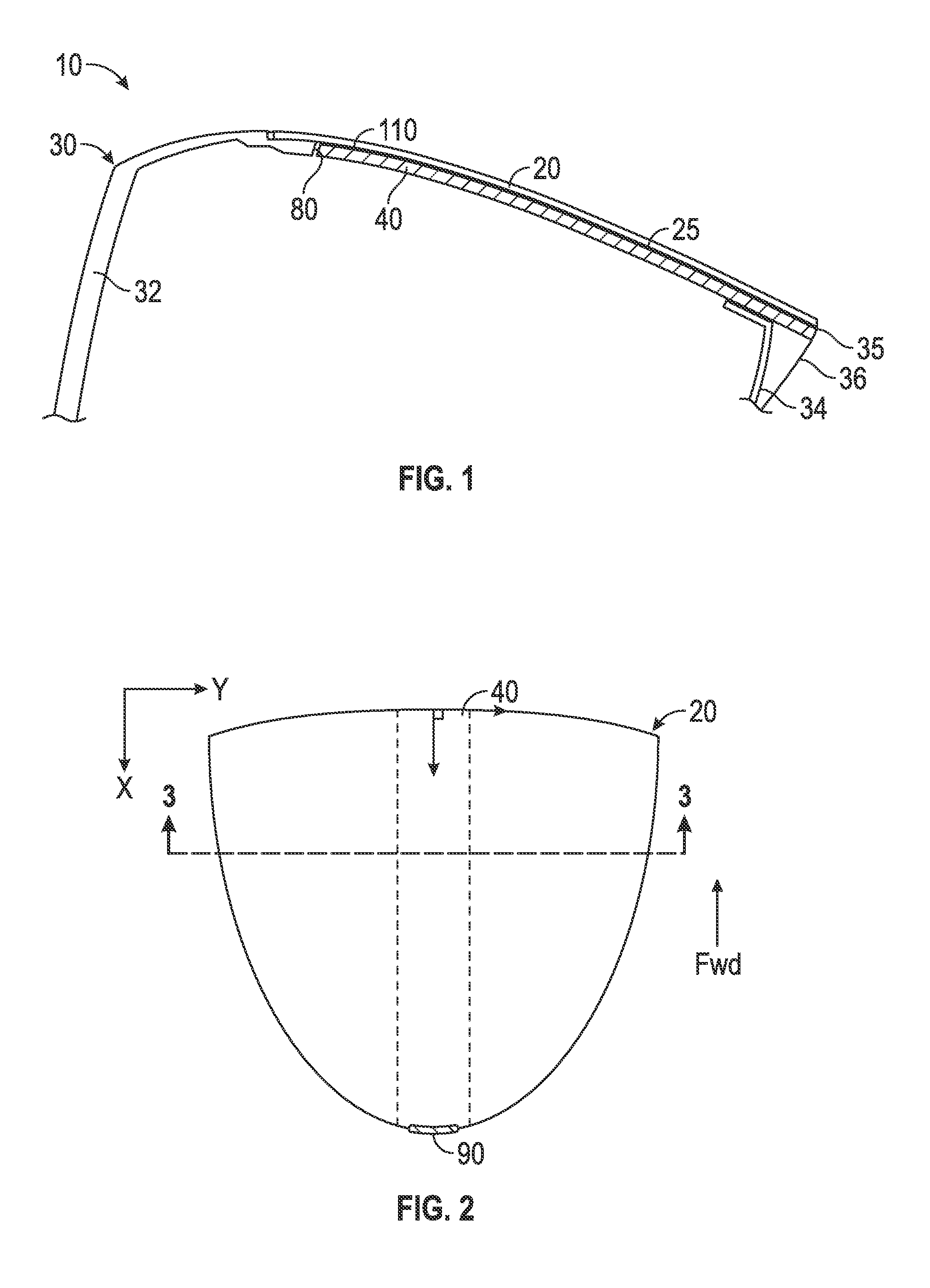 CG height adjustability by conformal crown weighting