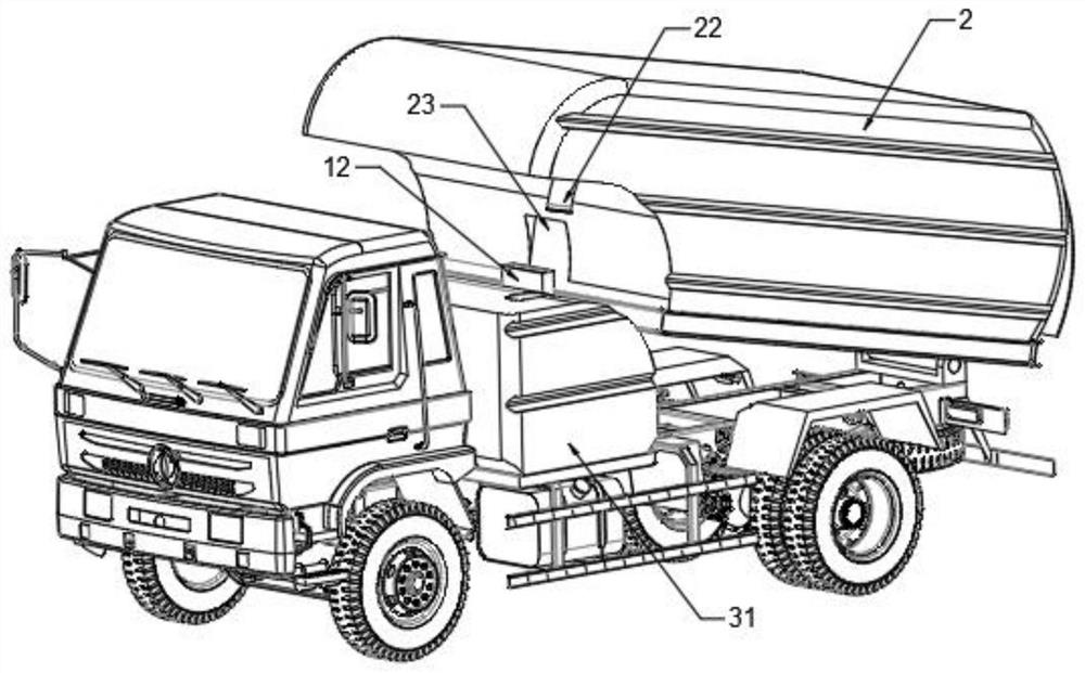 Integrated branch smashing, storing and transporting vehicle