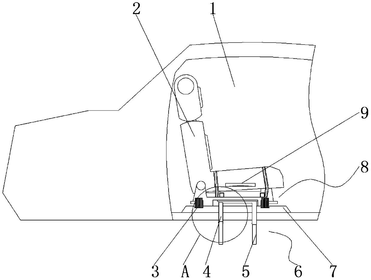 Automobile rear seat mechanism convenient for cerebral thrombosis patient to sit and using method thereof