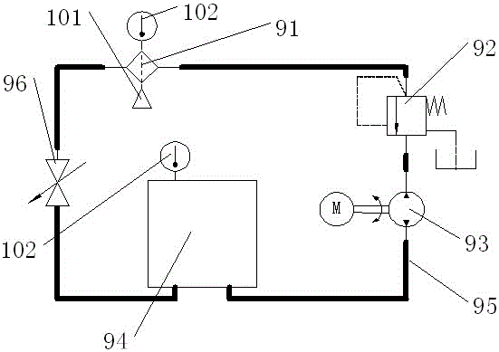 Oil product cyclic purification device with two-stage integrated combined filter core