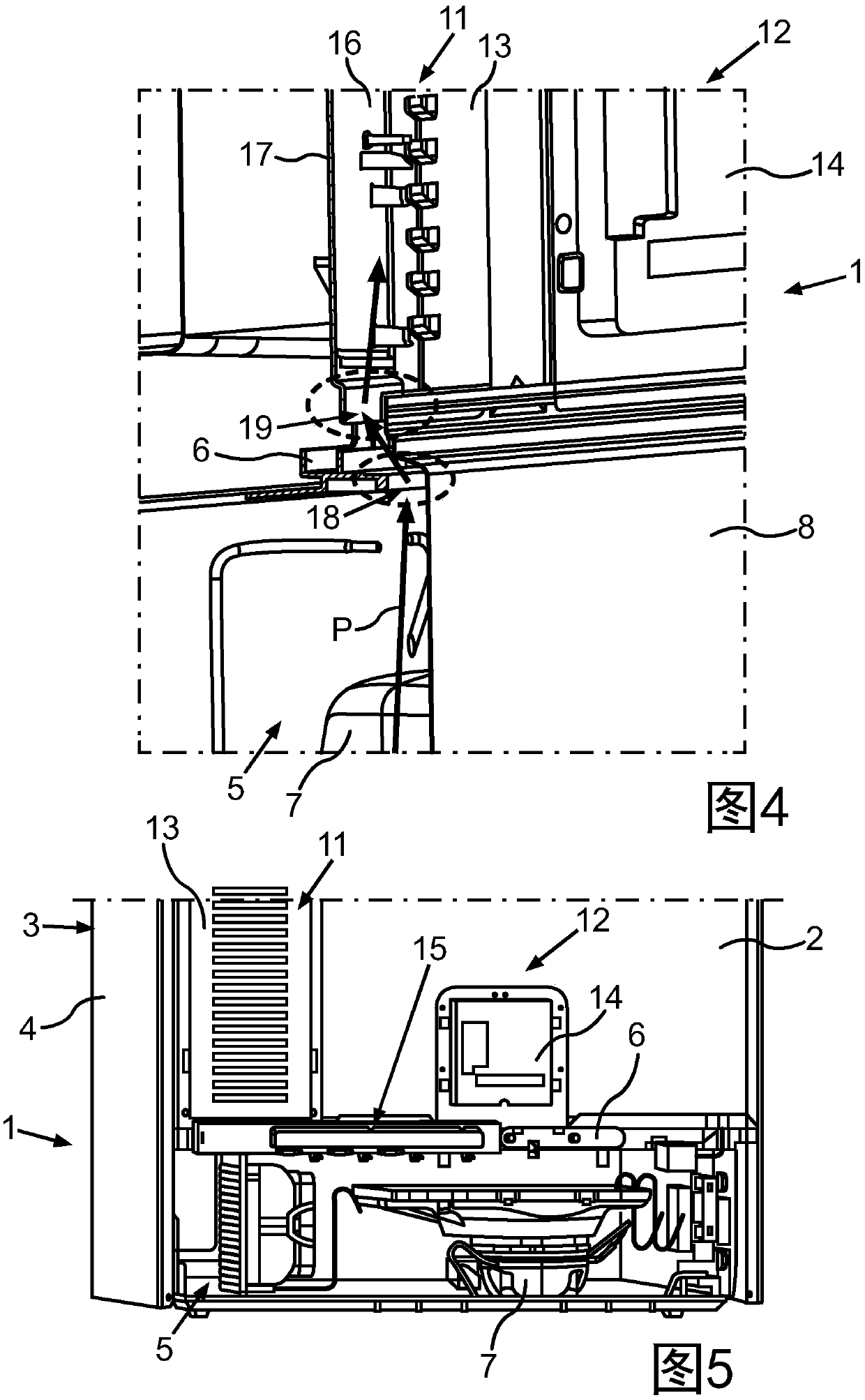 Domestic refrigeration appliance containing a cover for a gap between a foam crossmember and an electronics box