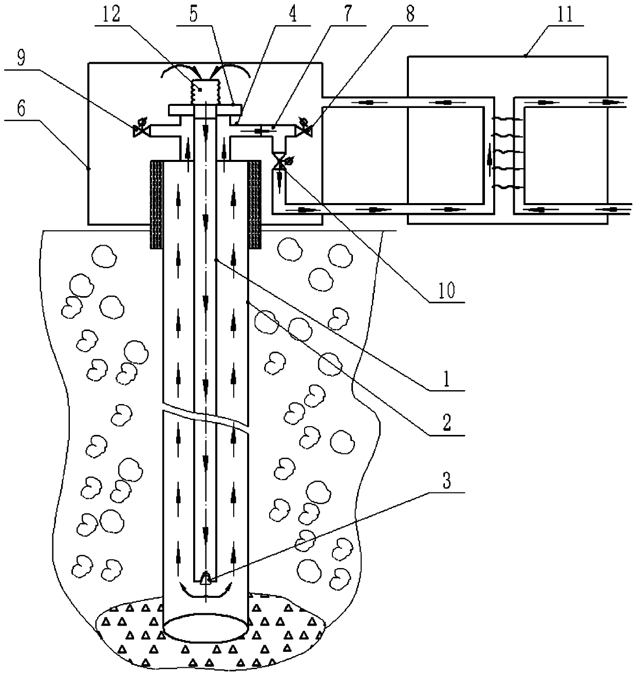 Geothermal heat extraction device