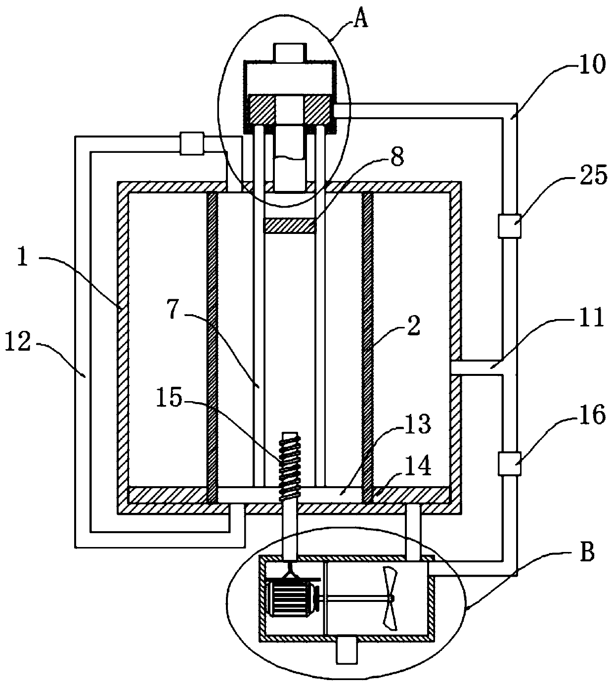 Filtering equipment of self-cleaning dust collector for spinning