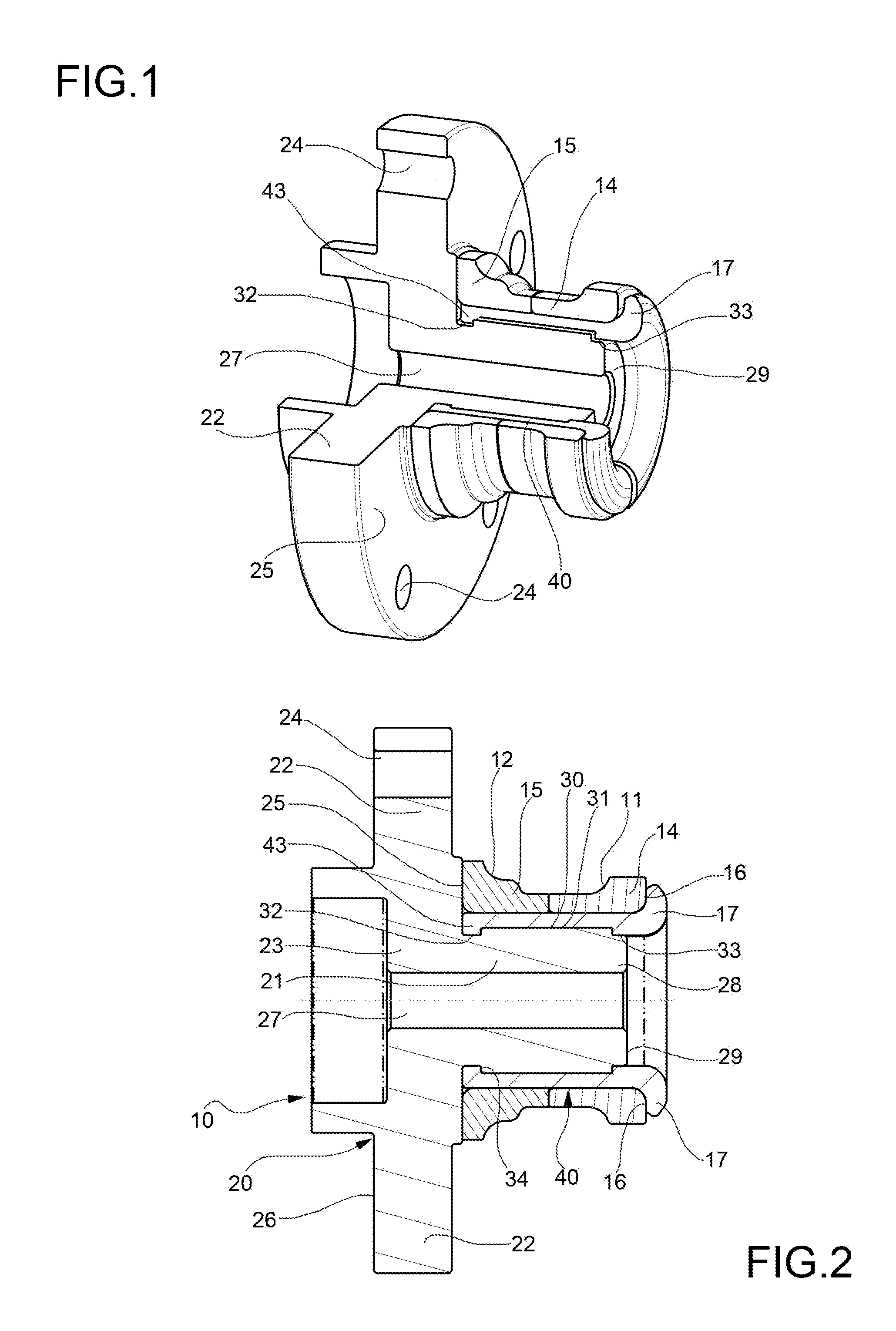 Lightweight hub unit with integrated bearing rings and processes for its manufacture
