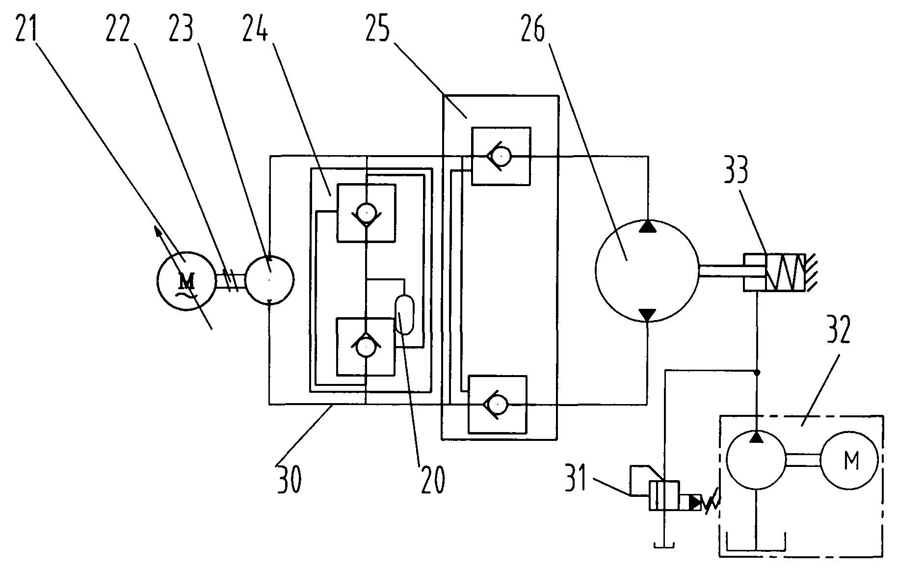 Off-course driving device of wind-driven generator