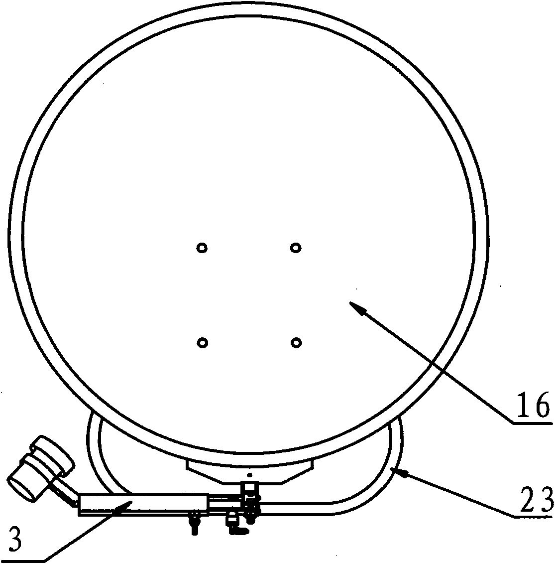 Portable paraboloid satellite earth antenna capable of being rapidly erected and folded