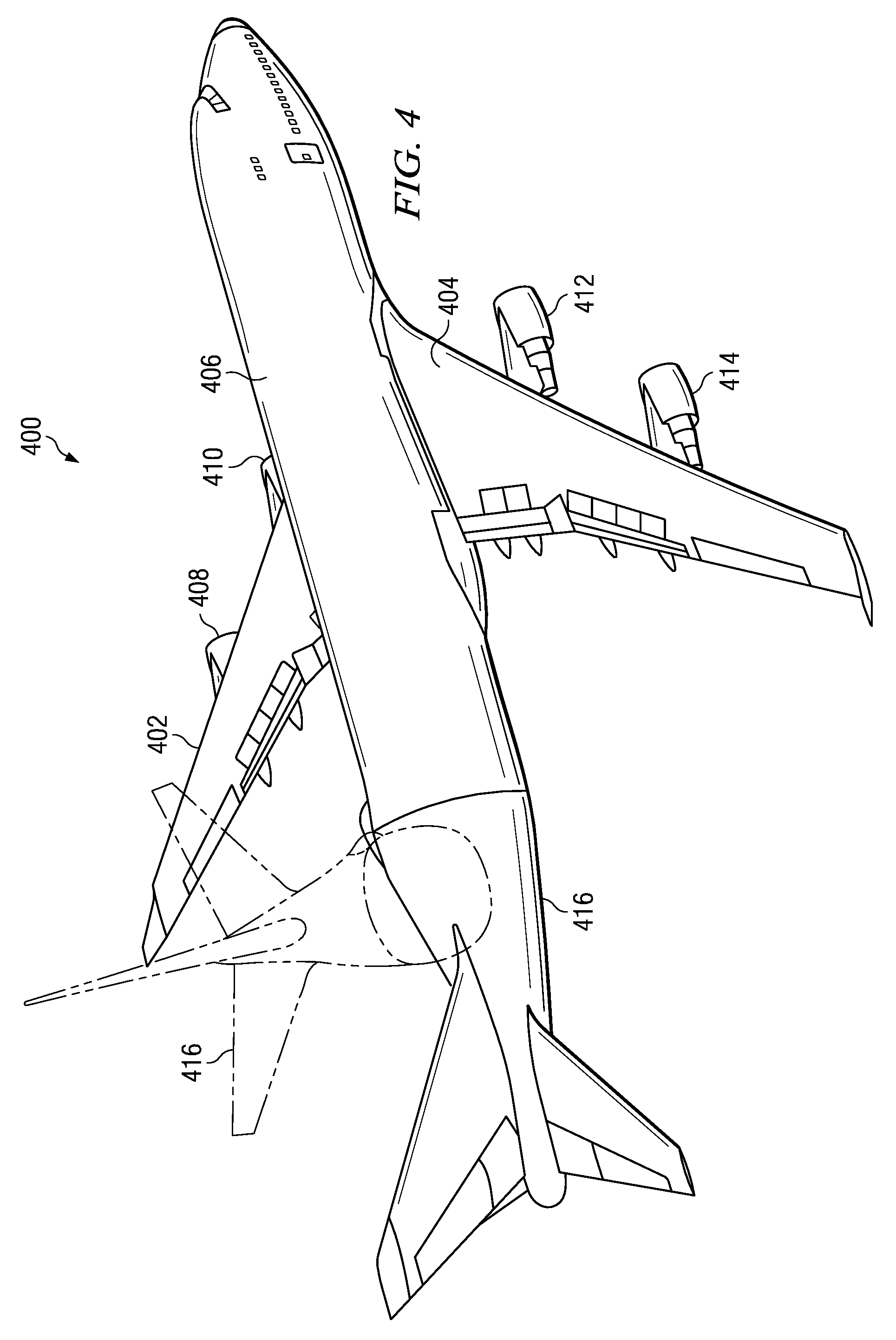 Method and apparatus for closing a swing tail on an aircraft