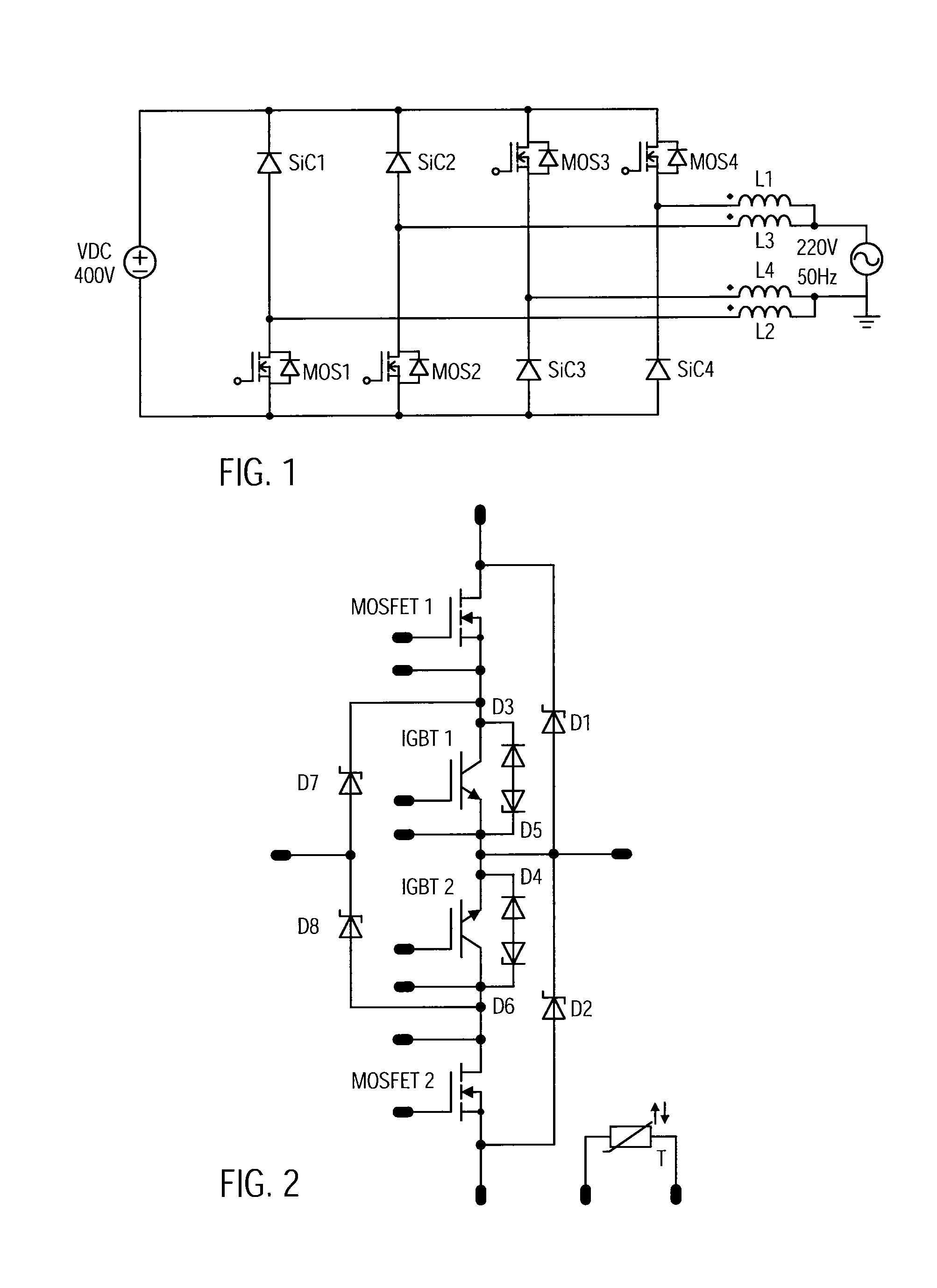 Inverter topologies usable with reactive power
