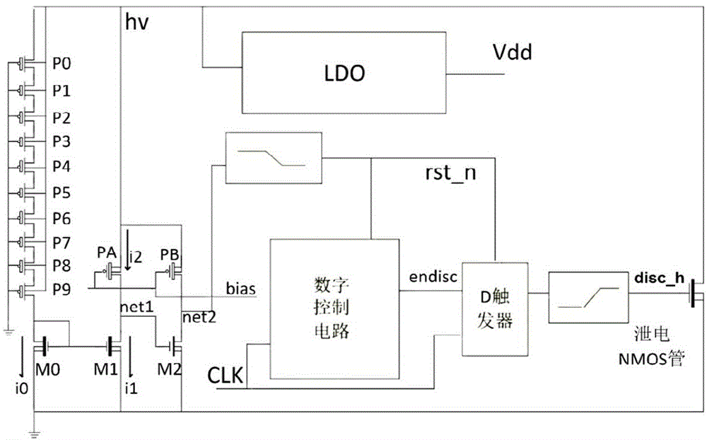 Electricity discharging self-feedback circuit of low-frequency half-duplex passive radio frequency card