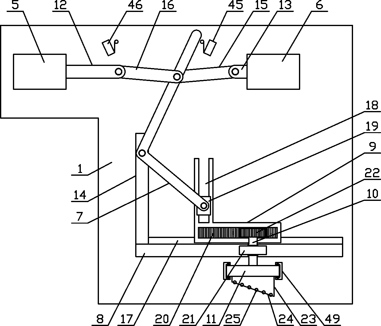 Sheet material processing pressing mechanism