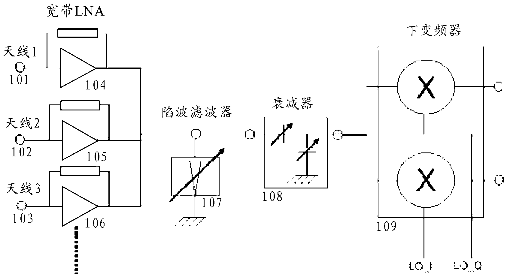 Rejection of RF interferers and noise in a wireless communications transceiver