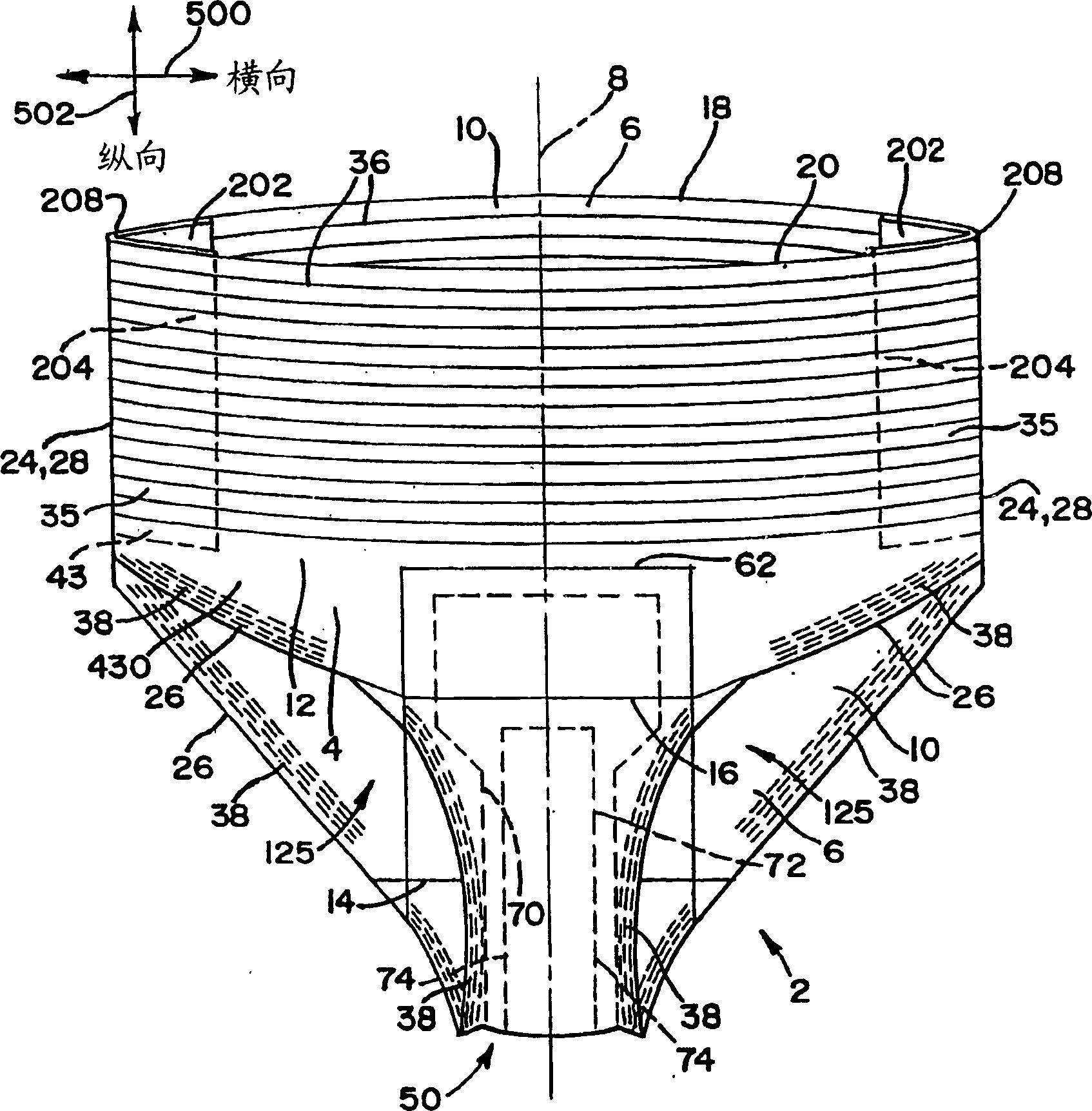 Refastenable absorbent garment and method for assembly thereof