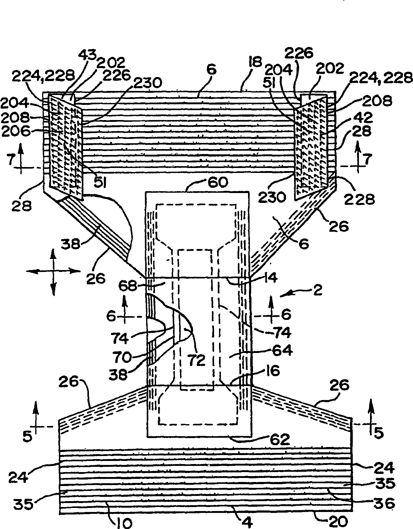 Refastenable absorbent garment and method for assembly thereof
