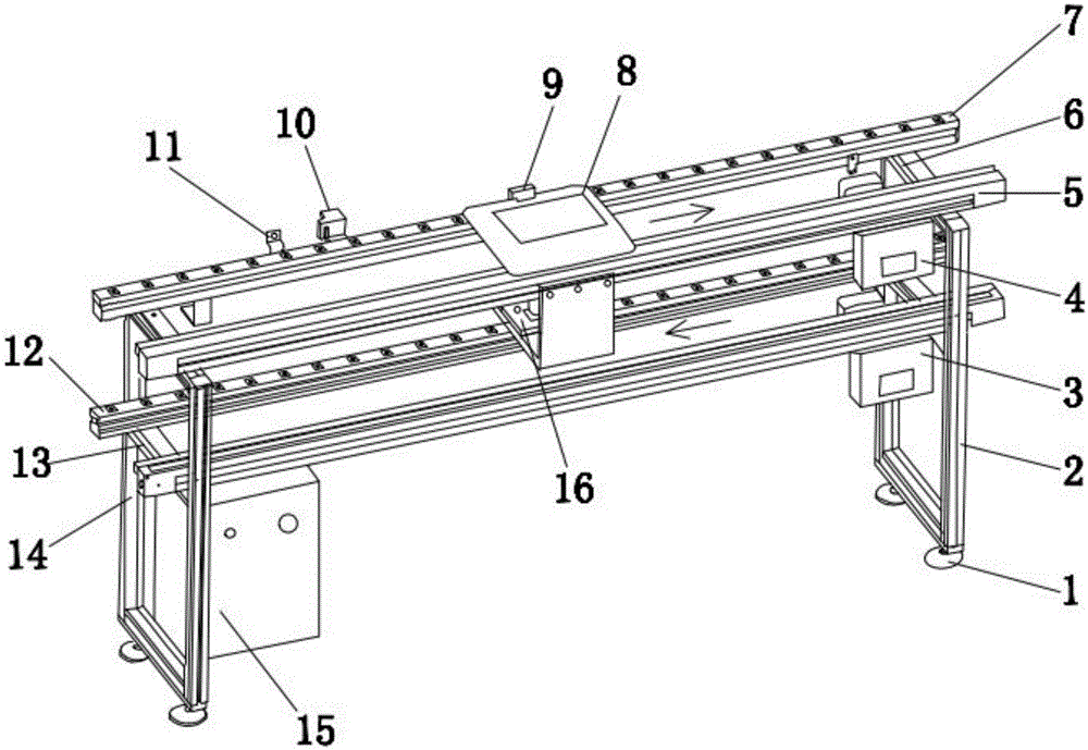Double-layer belt line provided with jacking module and operating method thereof