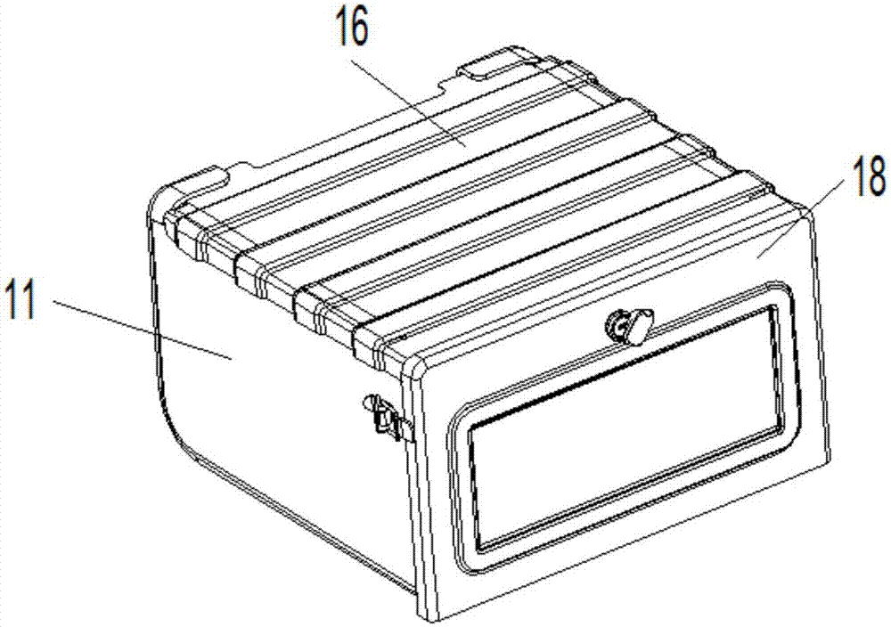Storage battery fixing device