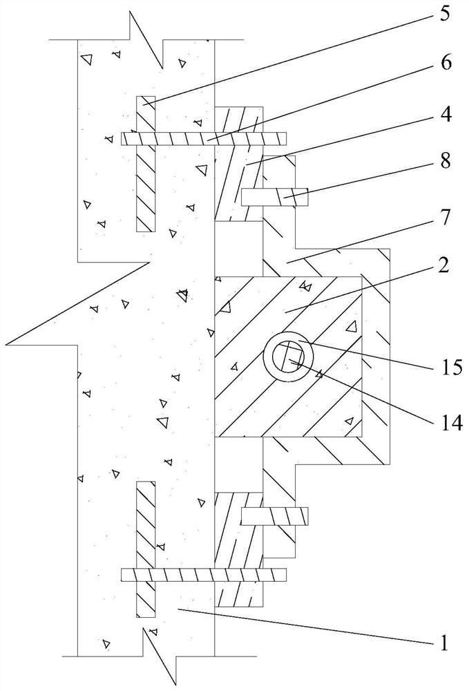 Construction method of compound single-side formwork system for basement exterior wall