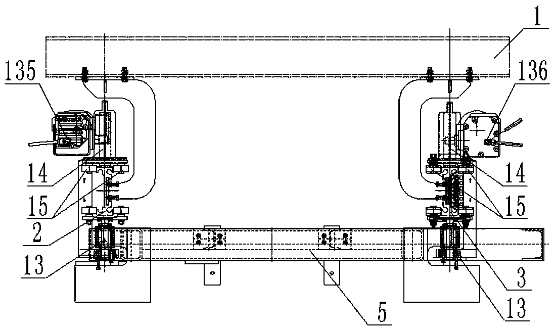 Double-rail trolley convenient for bend turning