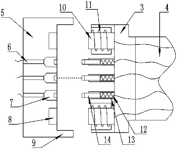 Charging line positioning system used for new energy automobile