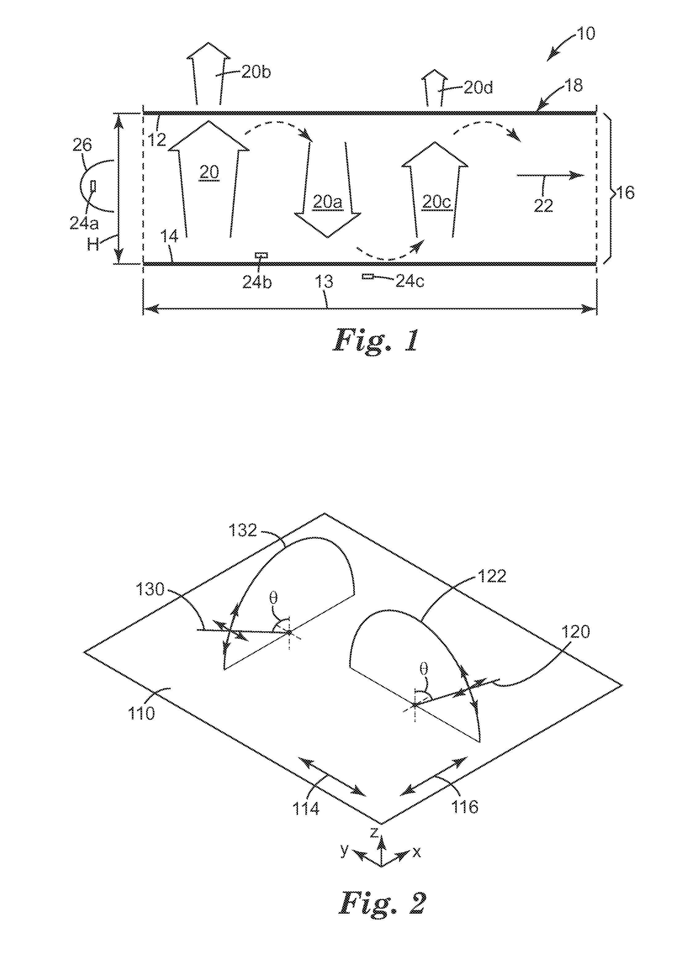 Illumination systems with sloped transmission spectrum front reflector