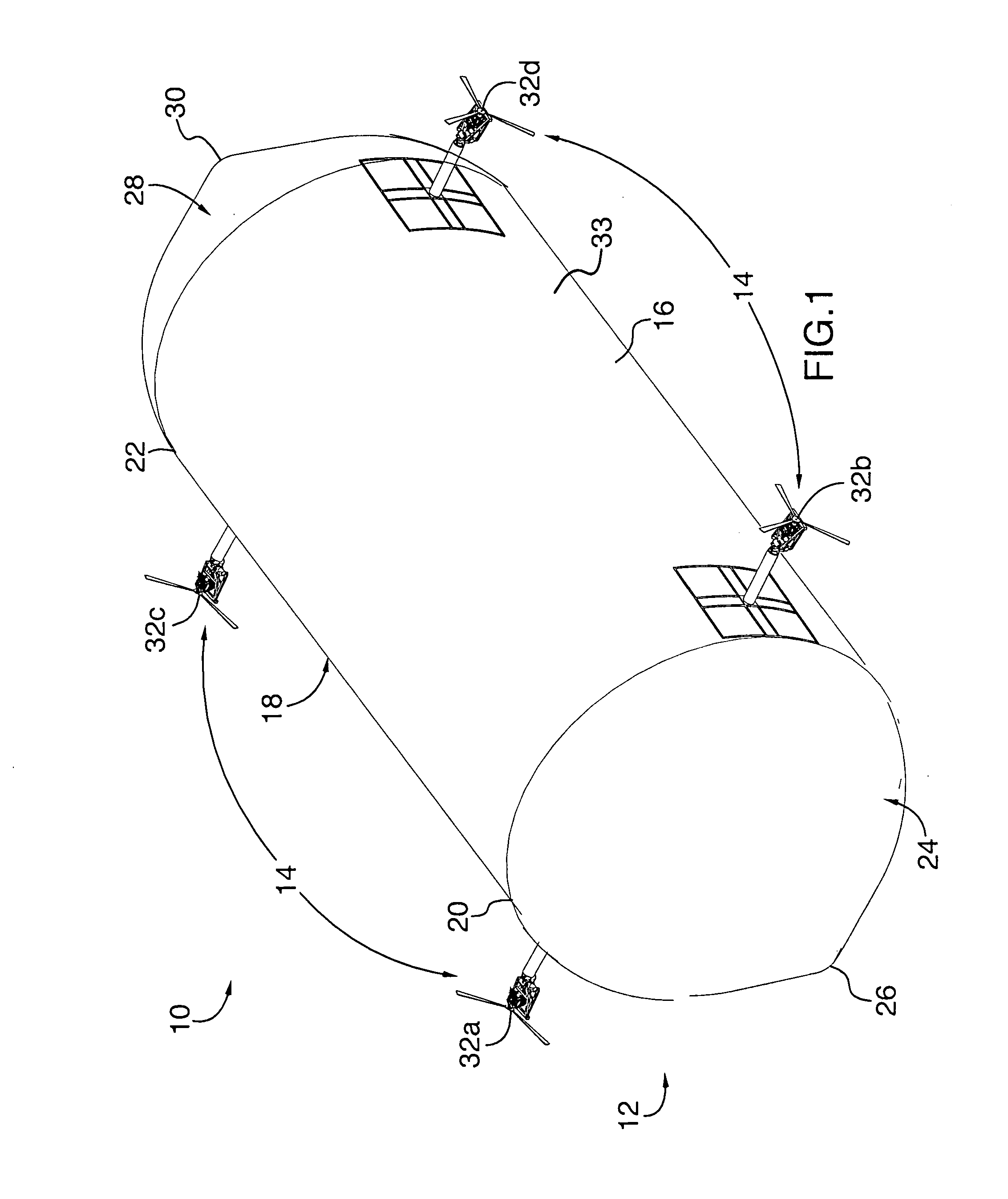 Propulsion and steering system for an airship