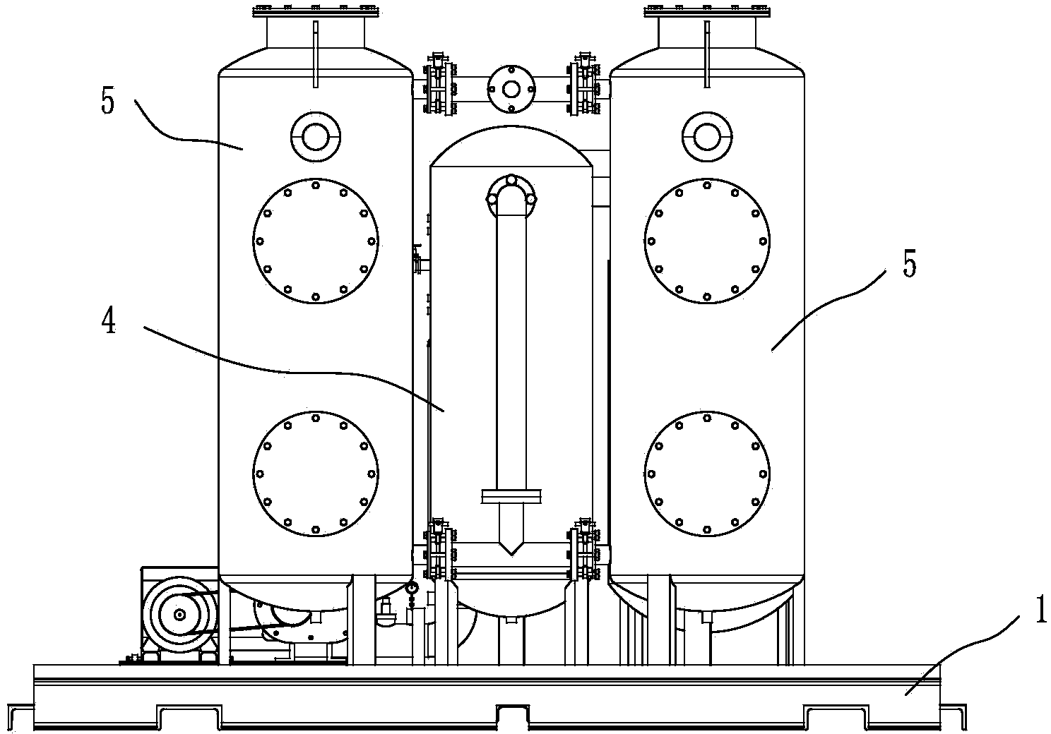 Integrated biogas treatment system