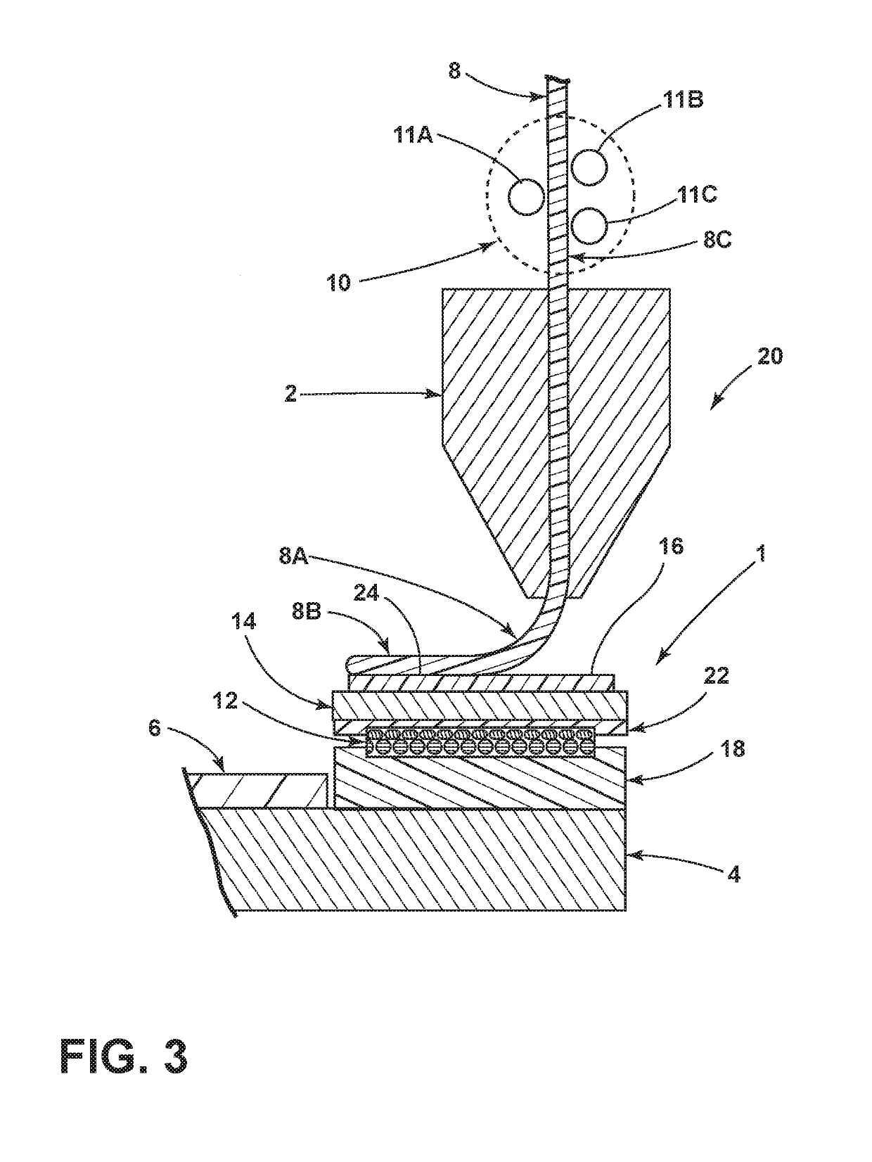 Adhesion test station in an extrusion apparatus and methods for using the same