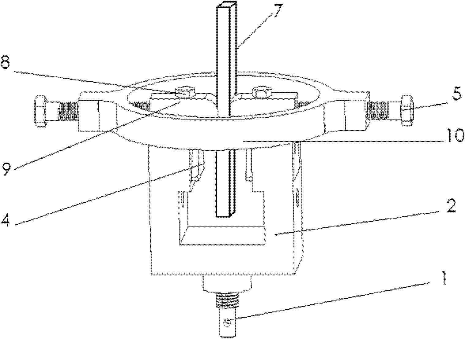 Tangential fretting test device and its test method