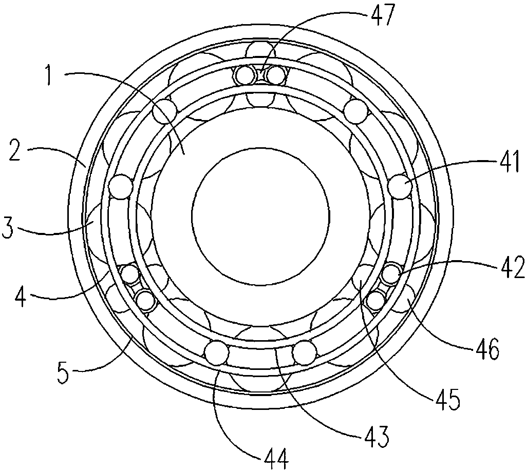 Bearing with rolling-isolation type retainer