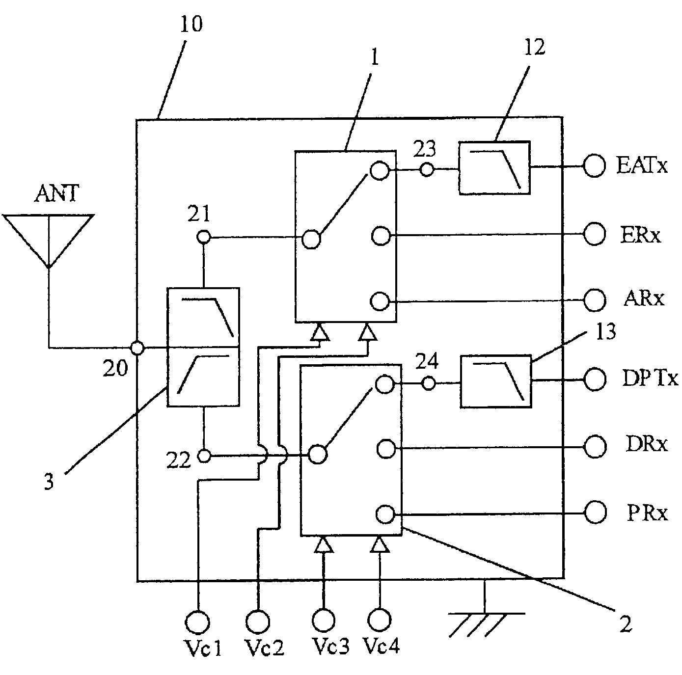 High frequency switch and high frequency radio communication apparatus