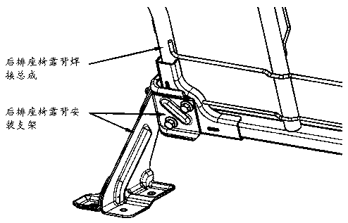 Rear seat mounting structure and car with same