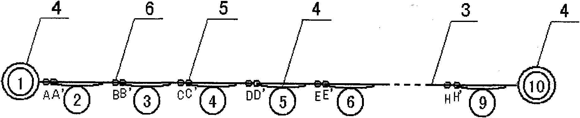 Rail transit combination-separation combined transport method