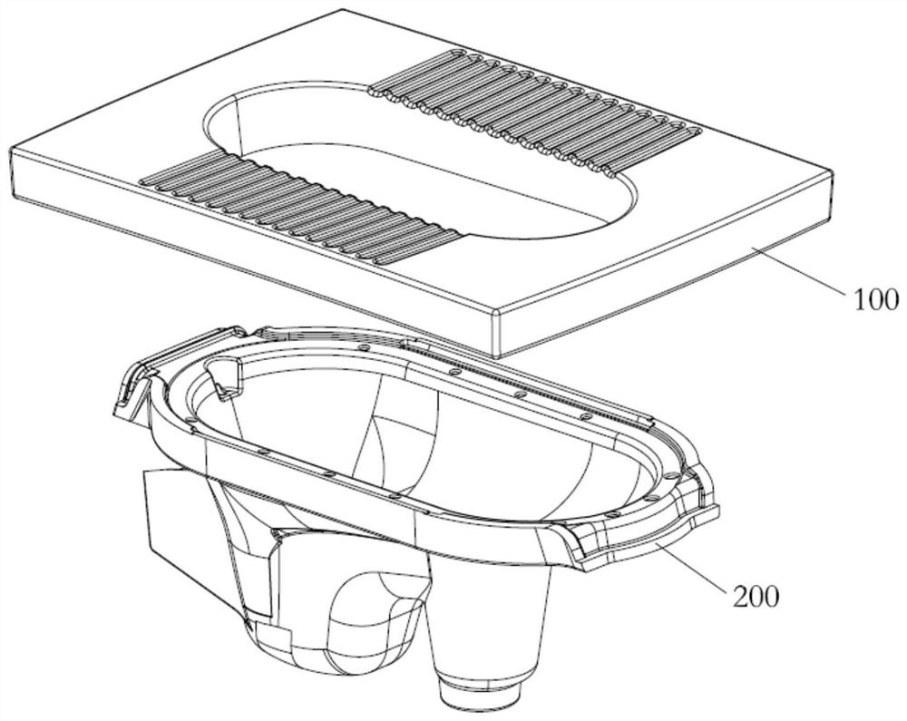 Production method of squatting pan capable of being automatically produced and squatting pan