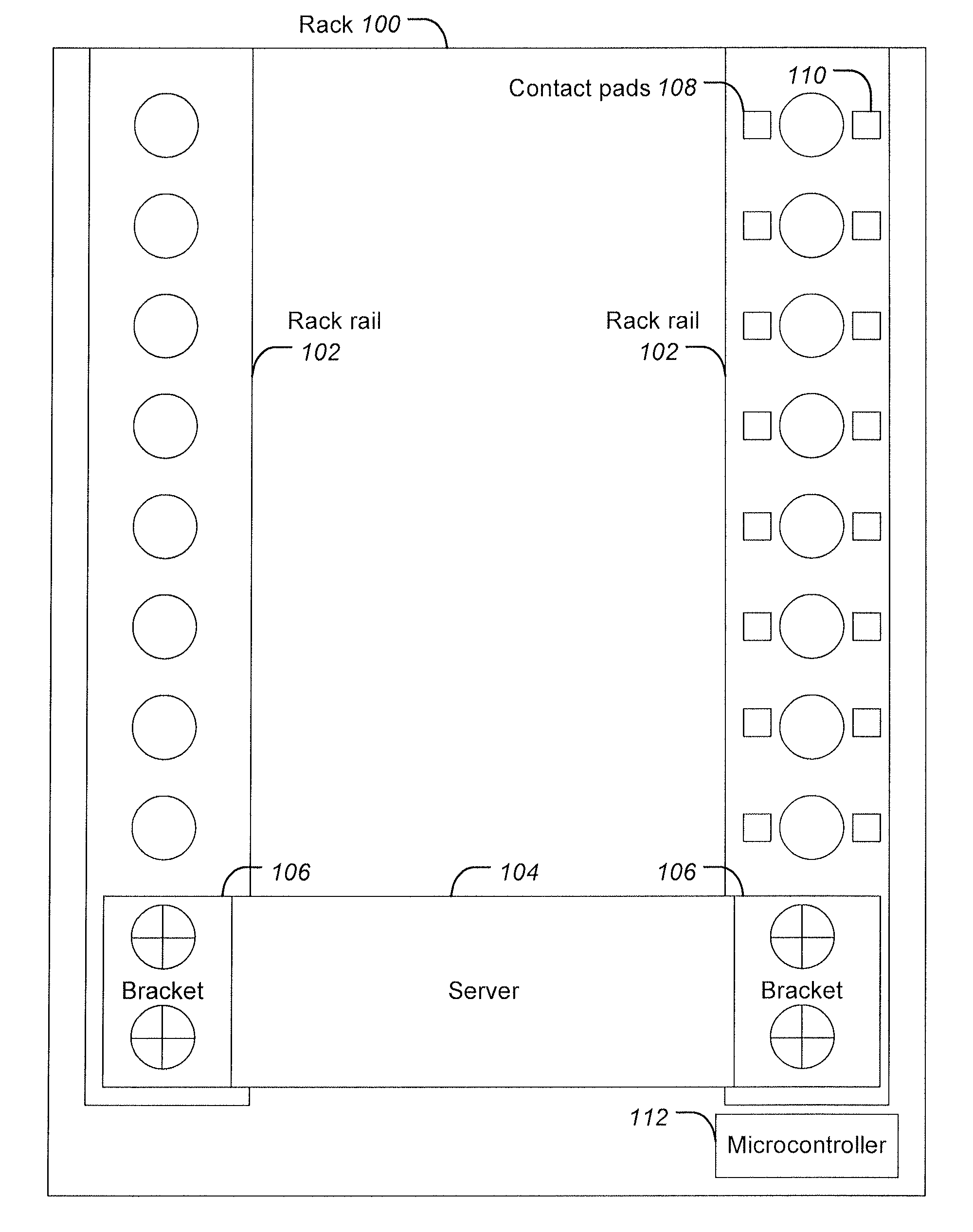 Method and System for Data Center Rack Brackets For Automatic Location Tracking of Information Technology Components