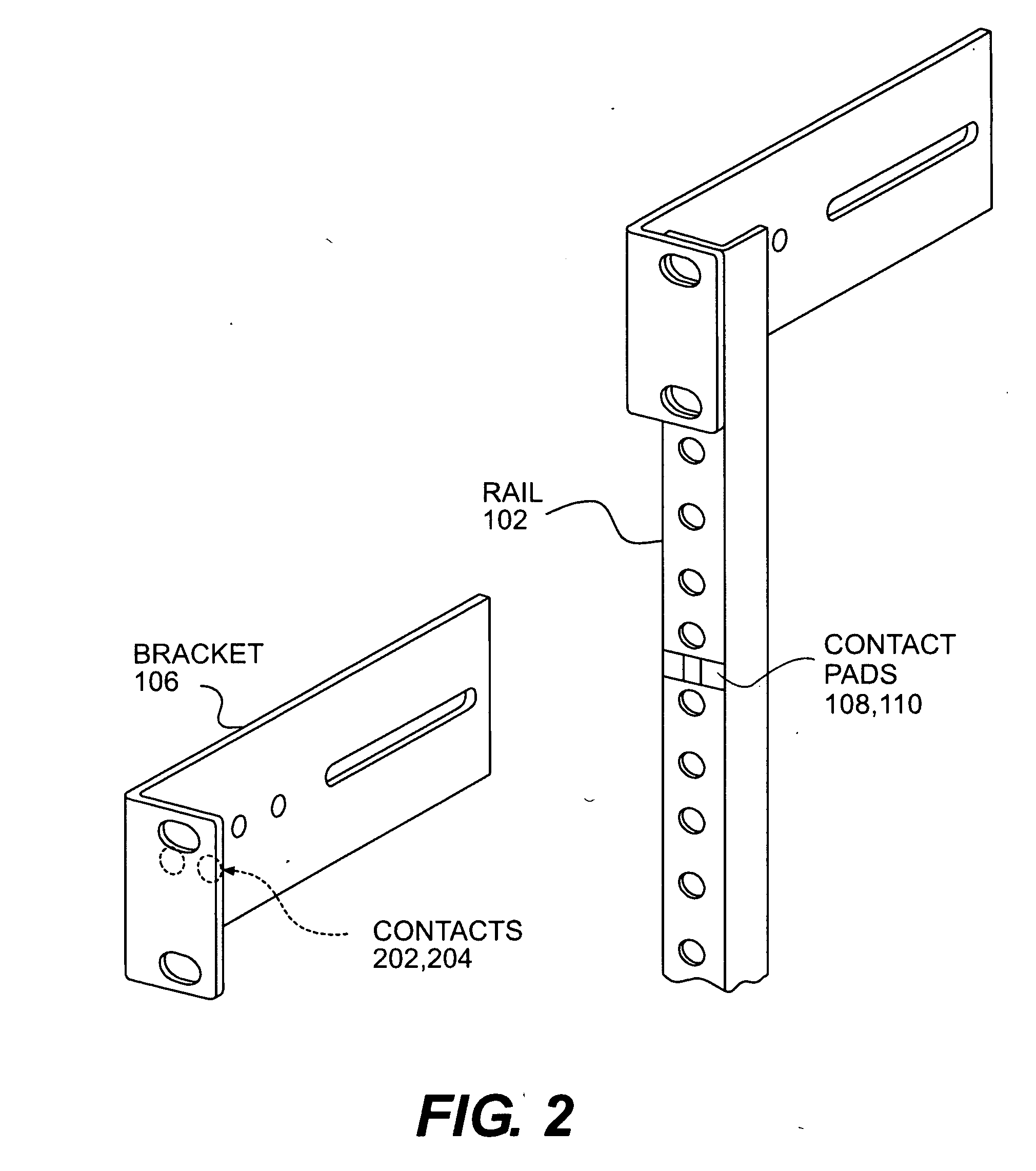 Method and System for Data Center Rack Brackets For Automatic Location Tracking of Information Technology Components