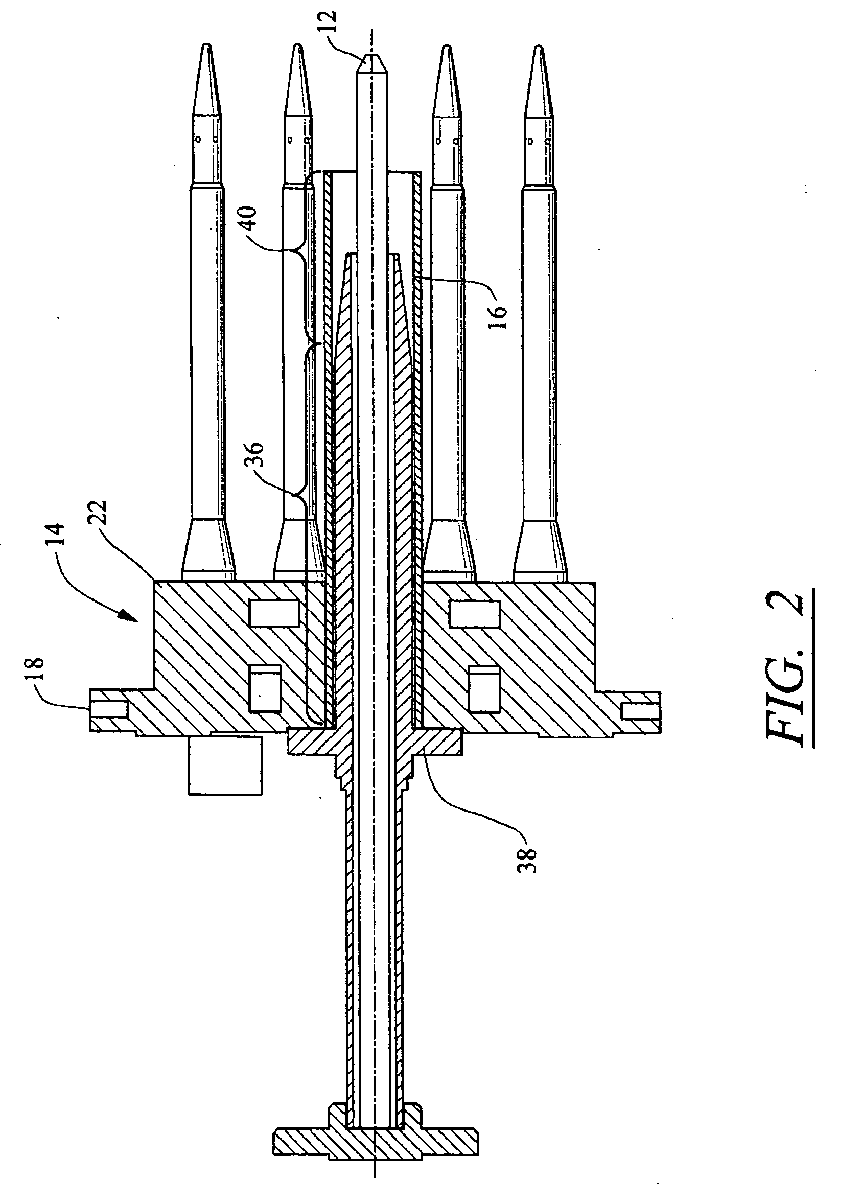 Support system for a pilot nozzle of a turbine engine