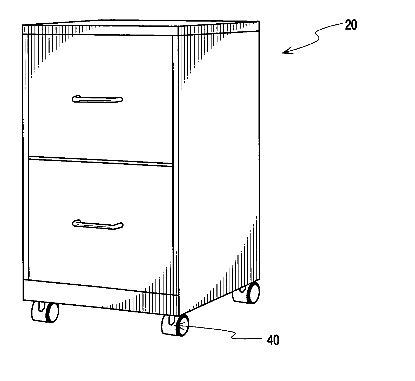 Bracket for open bottom type cabinet