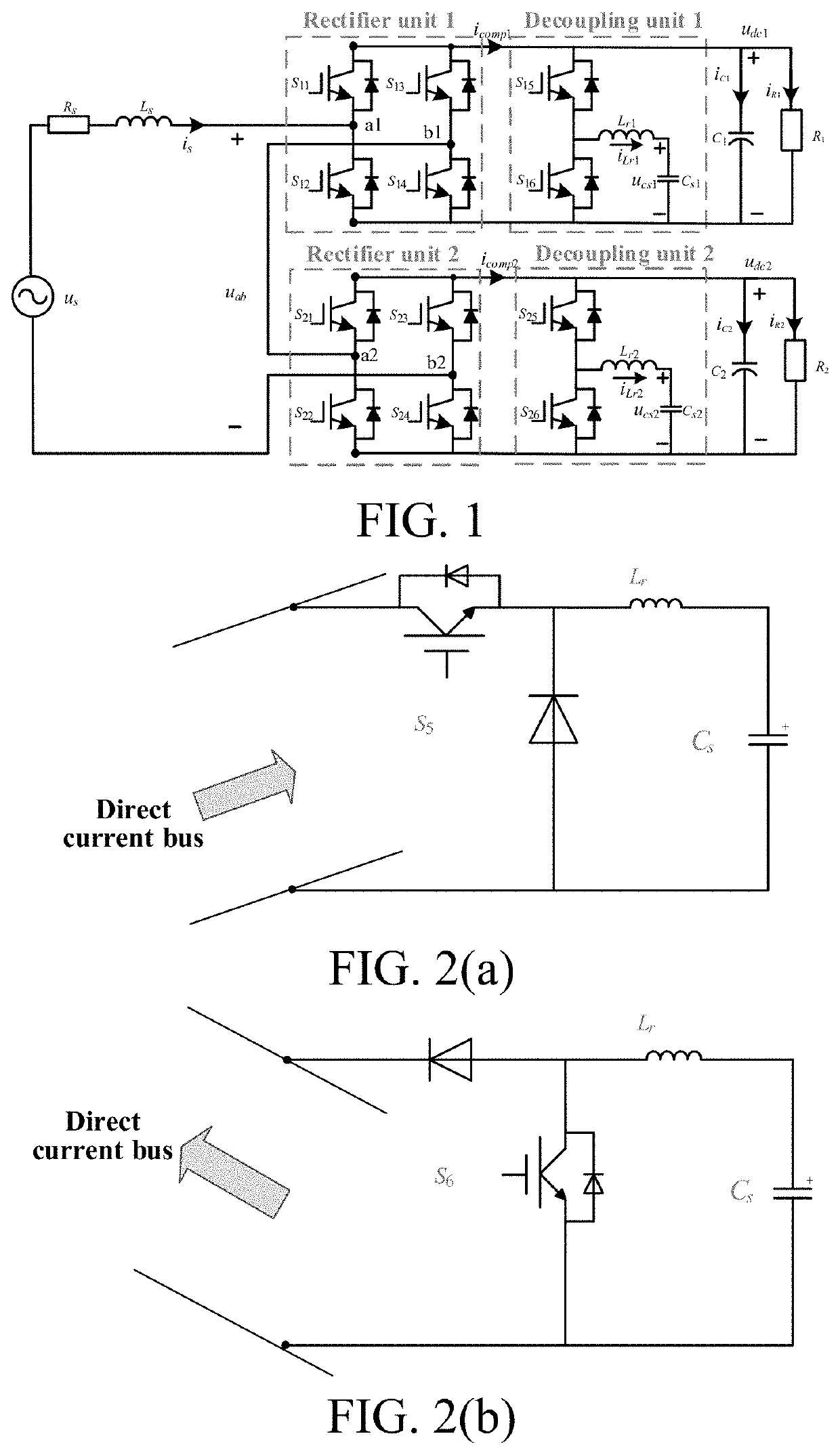 High-power density, single-phase cascaded h-bridge rectifier, control method, and control system
