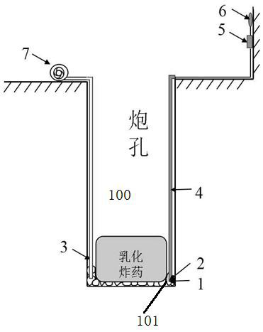 Sulfide mine explosive self-explosion monitoring and early warning device and method