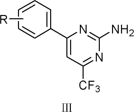 Trifluoromethylpyrimidine-containing ammonia compound, preparation method and use as bactericide