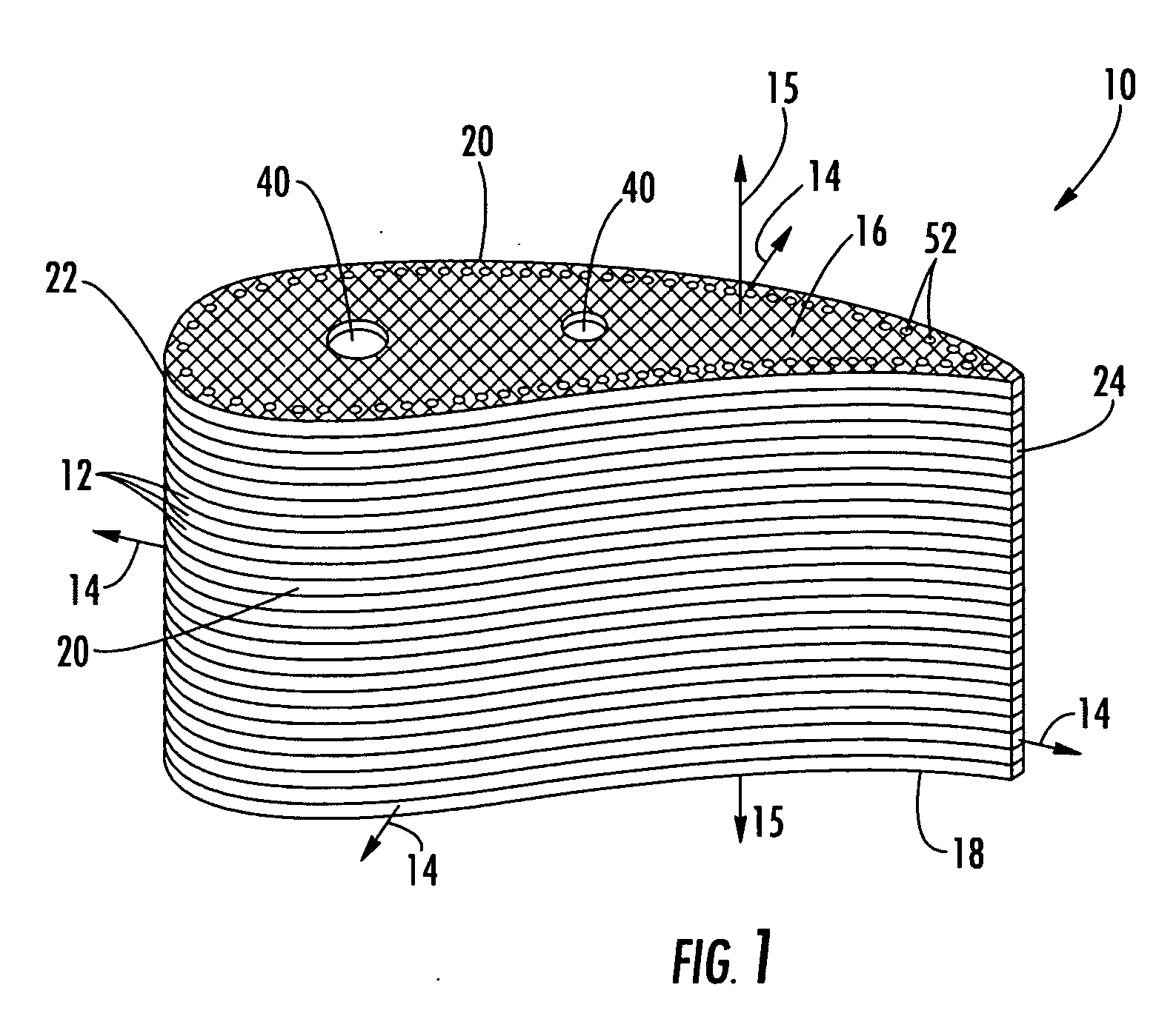 Stacked laminate CMC turbine vane