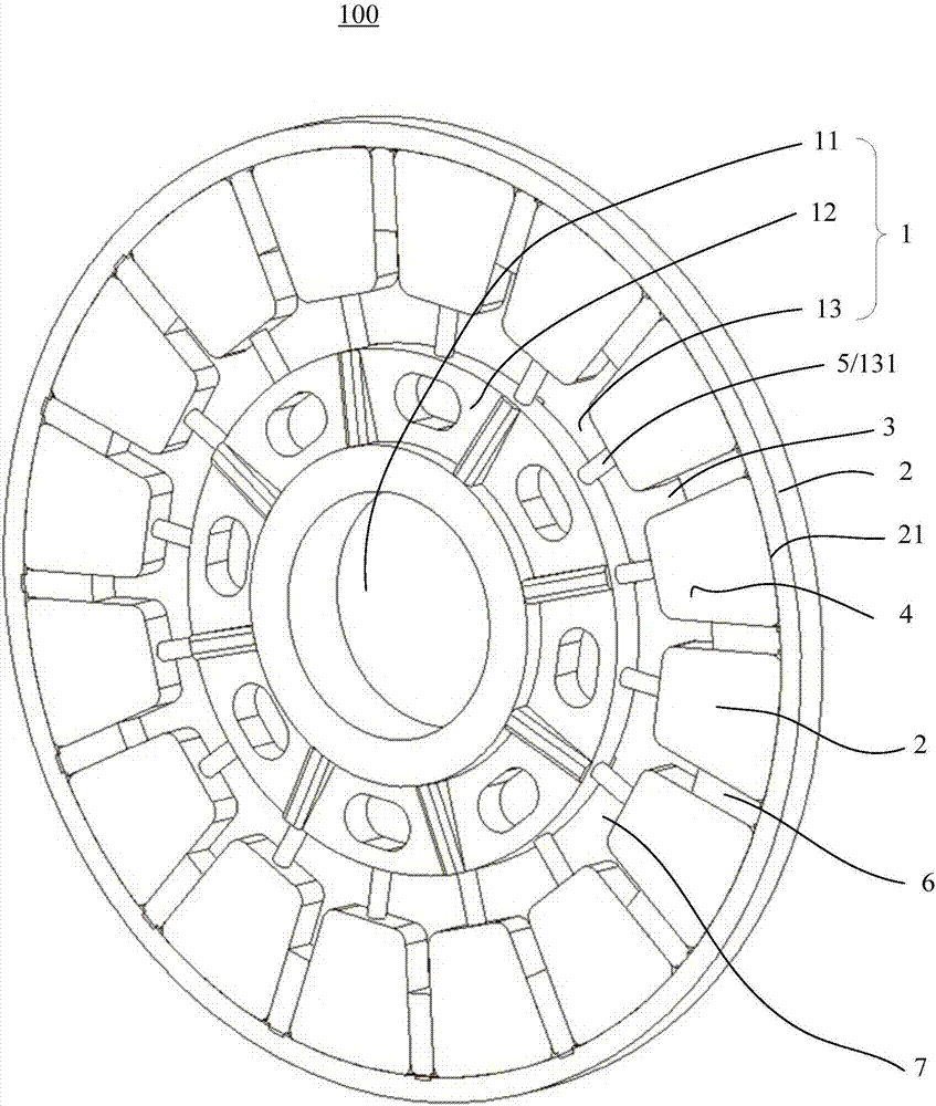 Disc type motor rotor structure and disc type motor