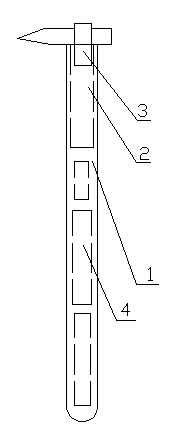 Exploration walking stick with help seeking apparatus and exploration hammer