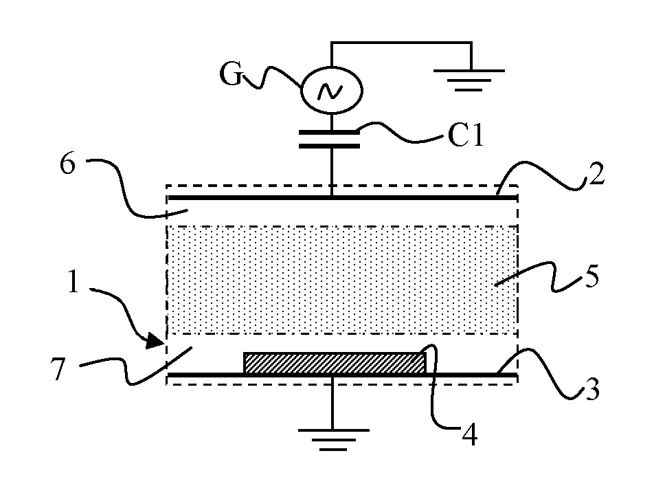 Plasma processing in a capacitively-coupled reactor with trapezoidal-waveform excitation
