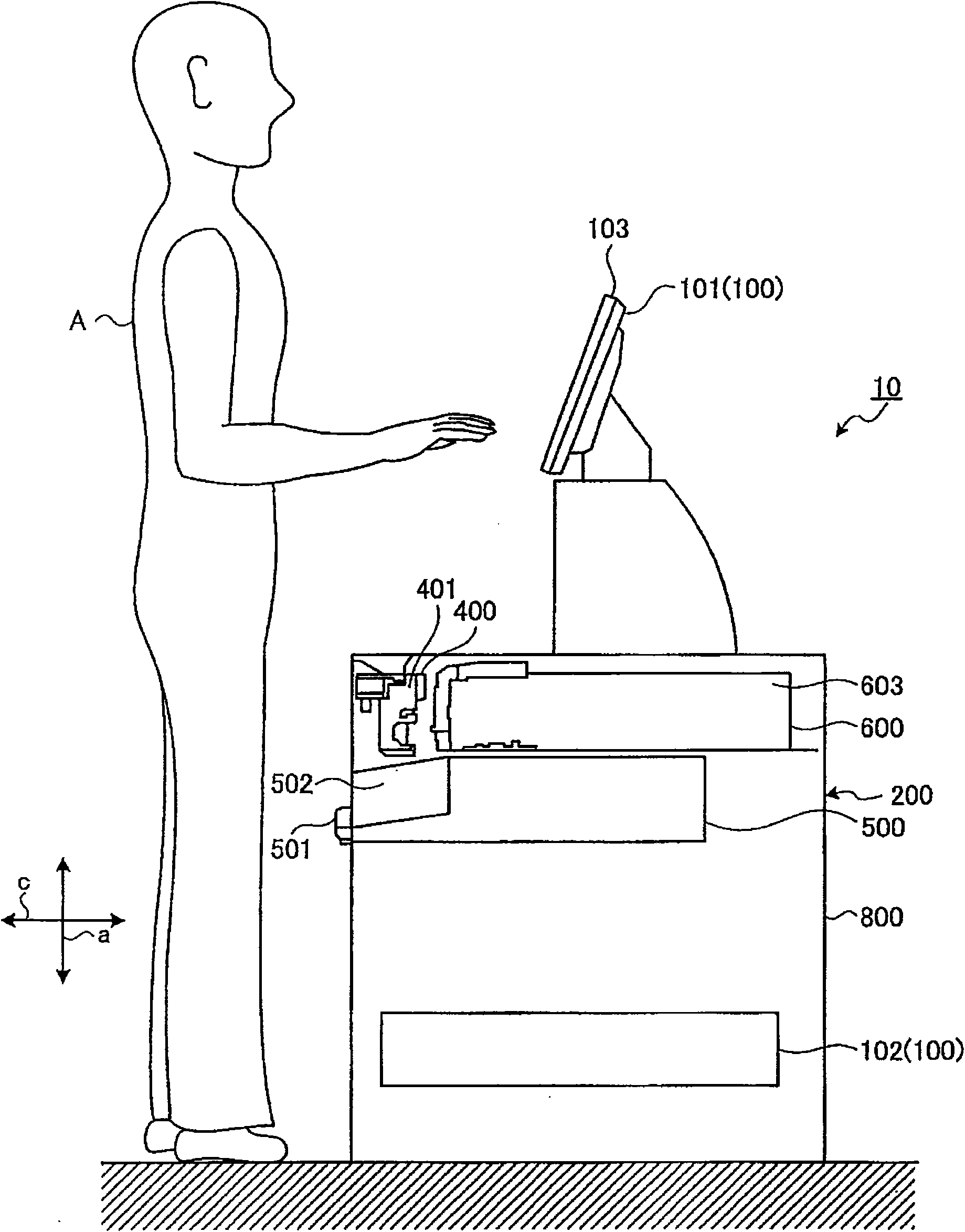 Receiving and dispensing unit and self-checkout system