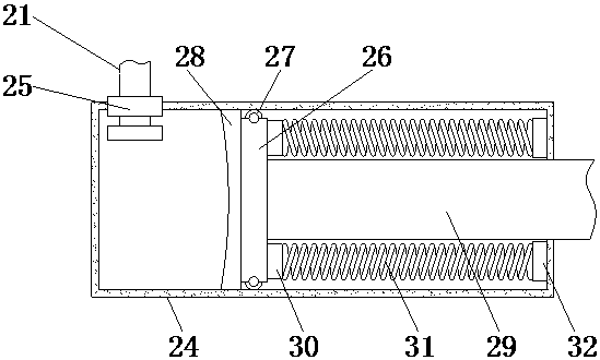 A gas compression device for a high-stability press