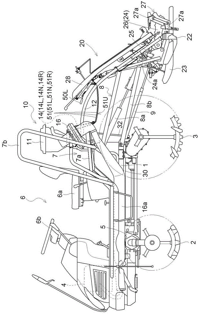 Riding rice transplanter or paddy field operation machine